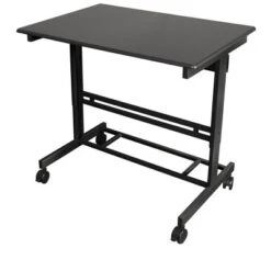 Stand Up Desk Store Rolling Adjustable Height Standing Desk Computer Workstation (Black, 40" Wide)