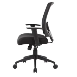Boss Office Products Mesh Back Task Chair Black: Ergonomic, Adjustable Arms, Swivel, Nylon Legs -Smart Office Sets GUEST 81ab8e47 7ca1 469b 989f 62b795b16bf5