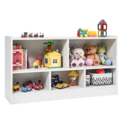 Costway Kids 2-Shelf Bookcase 5-Cube Wood Toy Storage Cabinet Organizer -Smart Office Sets GUEST 84af216d fab7 4439 bf71 e2b11ea8662e