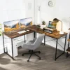 Costway L-Shaped Reversible Computer Desk 2-Person Long Table W/Monitor Stand 2 Costway L-Shaped Reversible Computer Desk 2-Person Long Table W/Monitor Stand -Smart Office Sets GUEST 84f3dc70 d45e 4191 8371 41ffb65e7f30