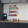 Emma And Oliver Wall Mounted Mug Rack With 12 Coffee Cup Hangers And Built-In Shelf For Coffee, Sugar & More -Smart Office Sets GUEST 85266906 9103 41da bc35 0aed7b34c6e6
