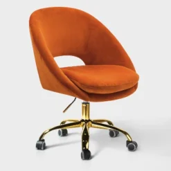 Hector Velvet ErgonomicTask Chair Home Office Desk Chair Swivel Adjustable With Open Back Design| Karat Home -Smart Office Sets GUEST 855207f1 d27d 46ce b42e 27165d503eb9