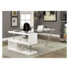 Nagini Swivel Computer Desk Glossy White - HOMES: Inside + Out -Smart Office Sets GUEST 859790c7 1d71 4899 af58 f231b54d1d6a