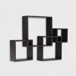 25.5" X 17.75" Intersecting Cube Wall Shelf - Danya B. -Smart Office Sets GUEST 85ba85fe 93b5 4eb0 bd69 80dd4a1a902e