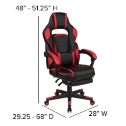 Flash Furniture Gaming Desk With Cup Holder/Headphone Hook/Removable Mousepad Top & Reclining Back/Arms Gaming Chair With Footrest -Smart Office Sets GUEST 85c0a57f 2daa 4d84 8304 a03541cb3da3