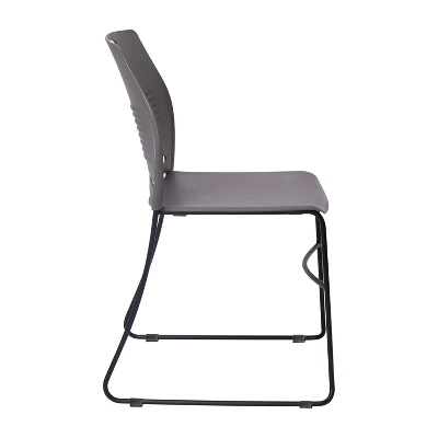 Emma And Oliver Heavy Duty 660 Lb. Capacity Ergonomic Polypropylene Stack Chair With Perforated Back And Steel Sled Base 11 Emma And Oliver Heavy Duty 660 Lb. Capacity Ergonomic Polypropylene Stack Chair With Perforated Back And Steel Sled Base - Image 9