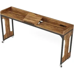 Tribesigns 71" Queen Size Overbed Table With Adjustable Tilt Board, Mobile Laptop Cart With Outlets & USB Ports -Smart Office Sets GUEST 85e0aa09 19f8 4dec b72c 17f9cf4ec7b6