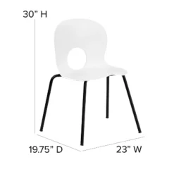 Flash Furniture HERCULES Series 770 Lb. Capacity Designer Plastic Stack Chair With Black Frame -Smart Office Sets GUEST 861ebdd7 2351 4428 8bb9 baabbf6f3221