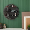 Farmlyn Creek Wooden Crescent Moon Wall Shelf, Rustic Wall Home Decor For Crystals & Essential Oils, Black, 12 X 12 X 3 In -Smart Office Sets GUEST 863e74f1 3788 4b6e a901 7b1860ad3a92