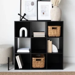 35.43" Langdrew 9 Cube Organizer Black - Signature Design By Ashley