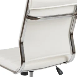 Merrick Lane Ergonomic Swivel Office Chair Ribbed Back And Seat Mid-Back Armless Computer Desk Chair With Metal Base -Smart Office Sets GUEST 87c25f2c b611 452c a3d9 9dd3ade655b6