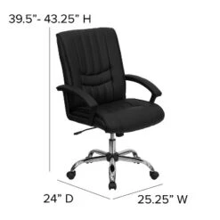 Flash Furniture Mid-Back Black LeatherSoft Swivel Manager's Office Chair With Arms -Smart Office Sets GUEST 88882550 b5e6 47c7 a691 8bf8d40f3dda