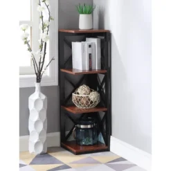 38.5" Oxford 3 Tier Corner Bookcase - Breighton Home -Smart Office Sets GUEST 88ce3866 7aba 44ee 86e1 9f230c8ff79d