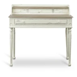 Anjou Traditional French Accent Writing Desk White/Light Brown - Baxton Studio -Smart Office Sets GUEST 89a356c8 b5b1 4433 9948 37b0ab0766f3