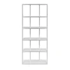 74" Shining Star Champagne Bookcase With Shelves White - Treasure Trove Accents