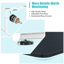 Costway Electric 55''x28'' Standing Desk Adjustable Sit To Stand W/ Controller -Smart Office Sets GUEST 8a92f3c5 0add 4aeb 8c68 702691aa3dee