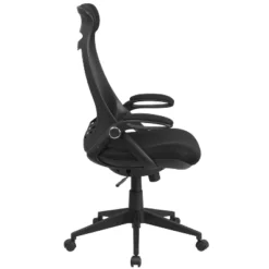 Flash Furniture Ivan High Back Black Mesh Executive Swivel Office Chair With Flip-Up Arms -Smart Office Sets GUEST 8b52b357 10f3 48e2 8c86 cb64794ca0ff