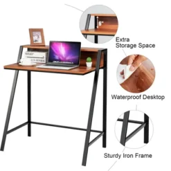 Costway 2 Tier Computer Desk PC Laptop Table Study Writing Home Office Workstation -Smart Office Sets GUEST 8c2eb0f9 8805 4ab0 aaae bc671495044d