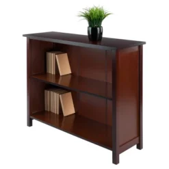 30" 3 Tier Milan Storage Shelf Or Bookshelf Long Walnut - Winsome -Smart Office Sets GUEST 8c9d0b70 9243 4bee ae6d ab8bf2fddf48