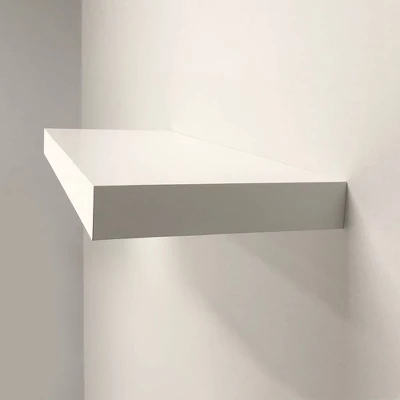 24" Floating Shelf Wall Mounted Hidden Brackets White - Inplace 4 24" Floating Shelf Wall Mounted Hidden Brackets White - Inplace - Image 2
