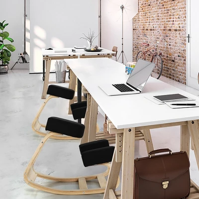 Costway Ergonomic Kneeling Chair Rocking Stool Upright Posture Office Furniture BlackGrey 3 Costway Ergonomic Kneeling Chair Rocking Stool Upright Posture Office Furniture BlackGrey