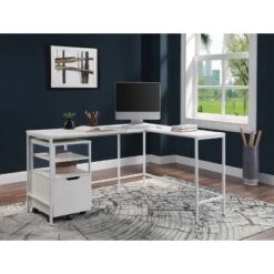 L Shaped Contempo Desk - OSP Home Furnishings -Smart Office Sets GUEST 8e544db1 985d 4ba5 8515 833879db8963