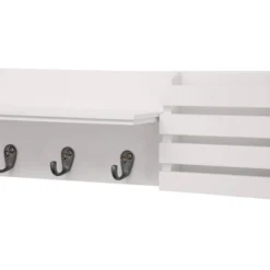 Sydney Wall Shelf With Hooks And Mail Sorter - White -Smart Office Sets GUEST 8fc9acc8 5d51 417e bdcc dfeb764c0388