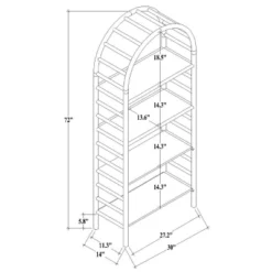 72" Holladay Curved Wooden Bookcase - Threshold™ Designed With Studio McGee -Smart Office Sets GUEST 907a020b f8bd 48ff ad78 2332a2c16f0a