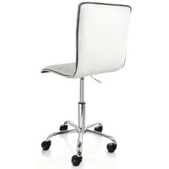 Elama Faux Leather Adjustable Rolling Office Chair In White -Smart Office Sets GUEST 935af5ea e18a 4fff b984 61d3eb12cbb7