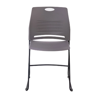 Emma And Oliver Heavy Duty 660 Lb. Capacity Ergonomic Polypropylene Stack Chair With Perforated Back And Steel Sled Base 12 Emma And Oliver Heavy Duty 660 Lb. Capacity Ergonomic Polypropylene Stack Chair With Perforated Back And Steel Sled Base - Image 10