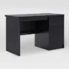 Kingston Desk With Cabinet Black/Brown - CorLiving