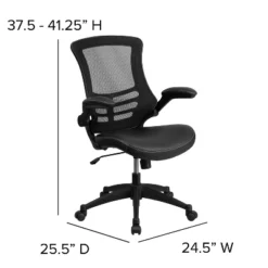 Emma And Oliver Mid-Back Mesh Swivel Ergonomic Task Office Chair With Flip-Up Arms -Smart Office Sets GUEST 958016a3 73f3 4d18 bfcb b1703c8b27f1