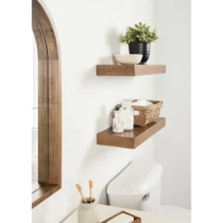 2pc 24" Havlock Wood Shelf Set - Kate & Laurel All Things Decor -Smart Office Sets GUEST 95fc96e1 944e 4675 bead 924424a7ec8a