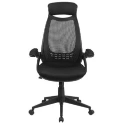 Flash Furniture Ivan High Back Black Mesh Executive Swivel Office Chair With Flip-Up Arms -Smart Office Sets GUEST 96d828fe 75a1 40ef 8c9e f569eb0b7a75