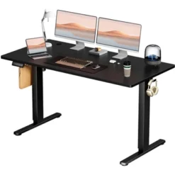 Bestier Height Adjustable Electric Standing Desk, 55" X 24" Ergonomic Sit Stand Up Desk With Hooks And Wire Holes, Memory Computer Home Office Desk -Smart Office Sets GUEST 99995bd4 627c 423a b0ce 214e48d607e3