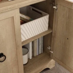 72.32" 3 Open Shelves Adaline Café Library Vertical Bookcase Orchard Oak - Sauder -Smart Office Sets GUEST 9af91663 6f48 42d2 a347 a4db0287c129