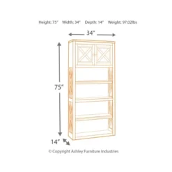 75.25" Bolanburg Large Bookshelf Brown/White - Signature Design By Ashley -Smart Office Sets GUEST 9c94d231 105b 49de af31 76478c615aa3