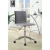 Simple Relax Fabric Upholstered Office Chair With Armless In Grey And Chrome -Smart Office Sets GUEST 9cbcd941 ed1b 4682 9d35 beec454ed036