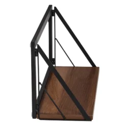 Honey-Can-Do Small Laundry Wall Shelf With Wood Walnut -Smart Office Sets GUEST 9dc26241 aa32 4249 91b6 555f214619b9