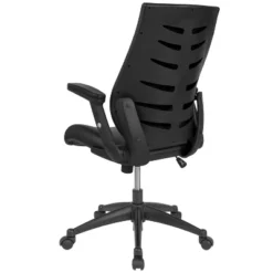 Merrick Lane High-Back Black Faux Leather Executive Swivel Office Chair With Molded Foam Seat And Adjustable Arms -Smart Office Sets GUEST 9e5768fa 9eef 4349 b321 32043339ad47