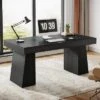 Tribesigns 55 Inches Home Office Executive Desk With Double Trapezoid Base -Smart Office Sets GUEST 9e82af66 c999 4de5 826d 7b1bb9515709