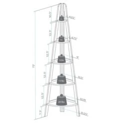 5 Shelf Corner Ladder Bookcase - Flora Home -Smart Office Sets GUEST 9edc71c7 e384 417b a206 2b5876800b64