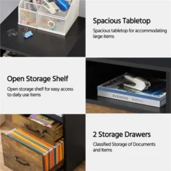 Yaheetech Vintage File Cabinet File Storage Organizer For Home And Office -Smart Office Sets GUEST 9fb97e71 760a 461c ac4f efc73420fe10