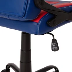 BlackArc High Back Gaming Chair With Red And Blue Faux Leather Upholstery, Adjustable Swivel Seat And Padded Flip-Up Arms -Smart Office Sets GUEST a106aa58 11c4 4dc0 aec3 58679bc0c47b