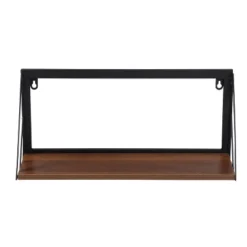 Honey-Can-Do Small Laundry Wall Shelf With Wood Walnut -Smart Office Sets GUEST a1da88c2 c8ec 4f81 8c7d f81b757790cd