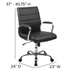 Emma And Oliver 48" Wide Black Electric Adjustable Standing Desk & Black Swivel Office Chair -Smart Office Sets GUEST a285ece2 ca14 4784 9006 6ed38d1e3da8
