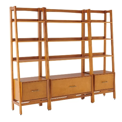 70.5" 3pc Landon Bookcase Set - Crosley 5 70.5" 3pc Landon Bookcase Set - Crosley - Image 3