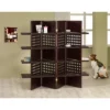 4 Panel Book Shelves Room Divider Walnut - Ore International -Smart Office Sets GUEST a370a7e3 7c70 4fa8 8841 755e7dea4359