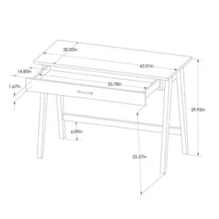 Paulo Wood Writing Desk With Drawer - Threshold™ -Smart Office Sets GUEST a3818299 8a65 473a bf93 e5c5d6e1b99b
