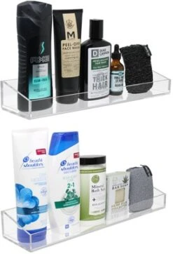 Sorbus Wall Mounted Acrylic Floating Display Shelves -Smart Office Sets GUEST a5504b10 25d6 4169 b125 fe4b90826afa